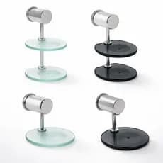 Saboneteira Vários Modelos Porta Sabonete Vidro Fumê Preto ou Incolor Acessórios para Banheiro