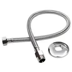 Engate Mangueira Flexível Trançado Aço Inox 60cm/40Cm - Quente /Fria Com Acabamento