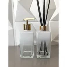 Kit Lavabo De Vidro Saboneteira E Difusor De Ambiente 250 Ml