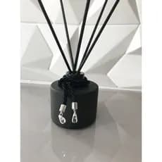 Difusor de Varetas Picolo Preto Fosco 240 ml Com Cordinha
