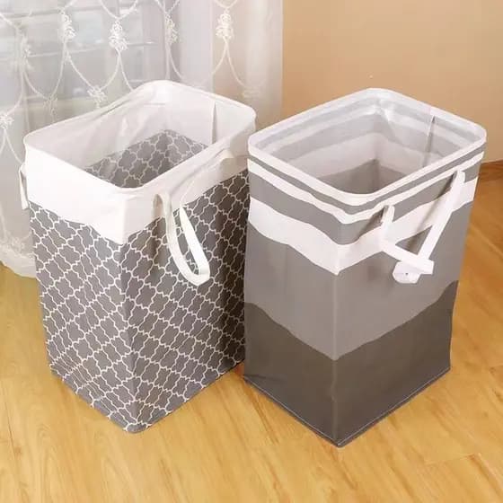 Cesto De Roupa Suja Grande 75l Organizador Dobrável Premium Lavanderia Quarto Brinqueros Roupas
