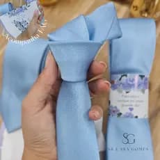 Gravata Azul Serenity Trabalhada