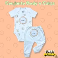 Seu Bebê Merece! Conjunto Body + Calça Bordada – Super Fofinho