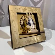 Quadro Decorativo Nicho Espelhado Nossa Senhora Aparecida