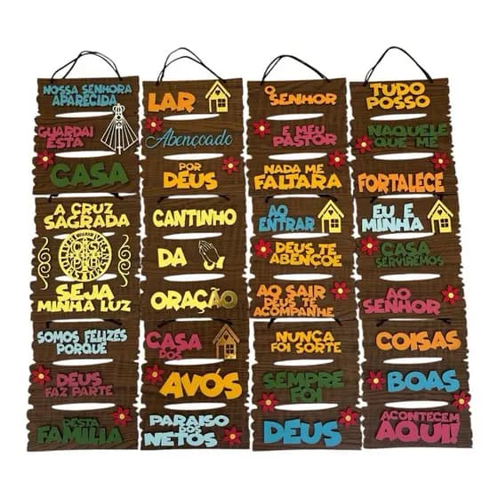 Placa Decoração Casa Quadro Enfeite Decorativo Frases Bíblicas