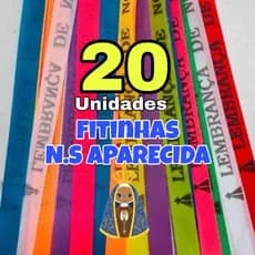 kit 20 FITINHAS Pulseira Nossa Senhora Aparecida