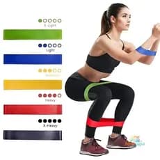 Conjunto 5 Faixas Elásticas Mini Band – Treino em Casa, Funcional e Fisioterapia