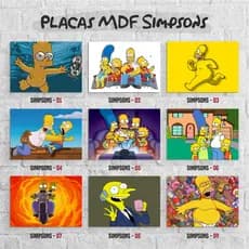 OS SIMPSONS PLACA DECORATIVA EM MDF