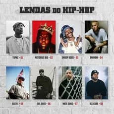 LENDAS DO HIP HOP - PLACAS MDF 20x28,5cm