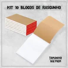 10 blocos de 50 folhas - sem impressão comanda bar, anotação, rascunho, restaurante
