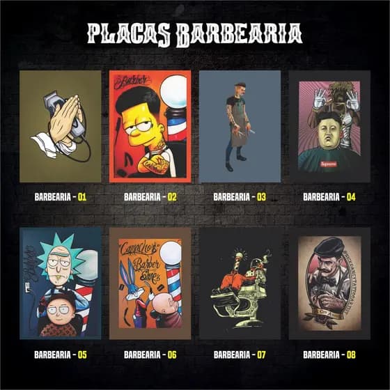 Placas de MDF Barbearia