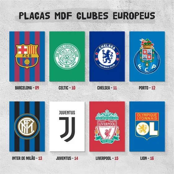 PLACAS DECORATIVAS MDF - TIMES EUROPEUS