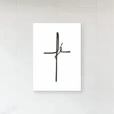 Fé e Gratidão - Placa Decorativa em MDF 20x28,5cm