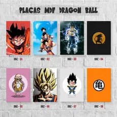 PLACA DECORATIVA EM MDF - DRAGON BALL
