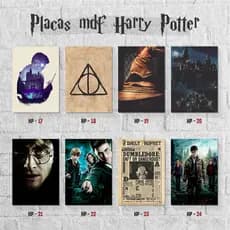 Placas Decorativas Harry Potter MDF 20 x 28,5 cm