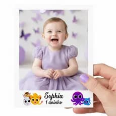 Foto imã de Geladeira com Foto Personalizada - Aniversário- Batizado -Formatura -  7x9cm - Não desbota Proteção UV