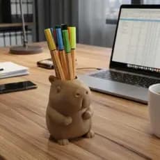 Porta Canetas de Capivara Decorativo Porta Treco Organizador de Mesa Porta Pincéis
