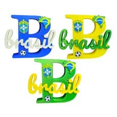 Letreiro Decorativo Personalizado Do Brasil Copa Do Mondo 18Cm