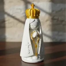Santinha Nossa Senhora Aparecida Coroa Dourada Decorativa