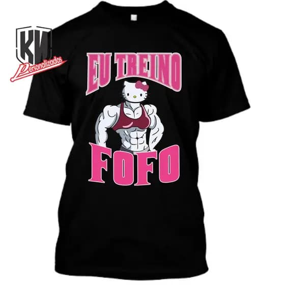 Camiseta Eu Treino Fofo Academia Camisa Treino