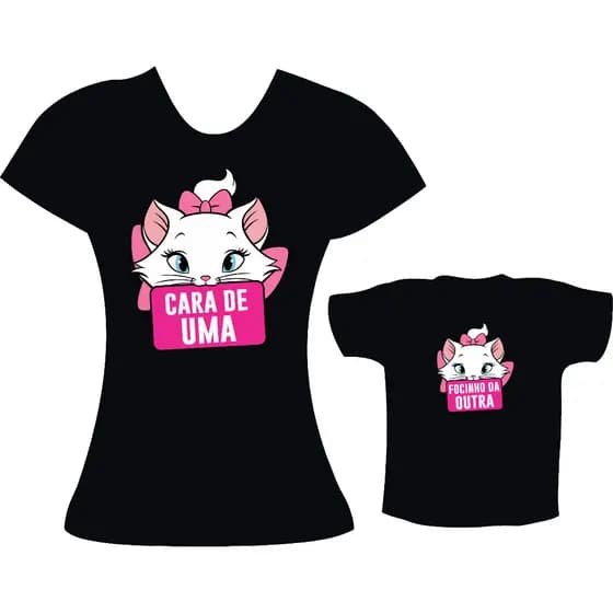 Kit Camiseta Mãe e Filha Cara De Uma/F.ocinho Da Outra