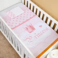 Jogo de Lençol Para Berço Menina 3 peças Enxoval Bebe