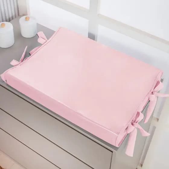 Trocador de Comoda Plastificado Anatomico para Bebê Menina Rosa