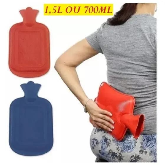Bolsa Térmica 1.5L Ou 700L De Água Quente Compressas Aliviar Dores Emborrachada Multiuso