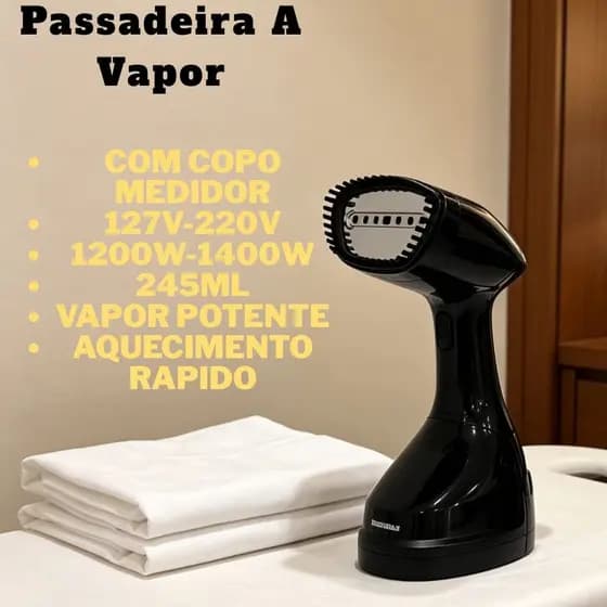 Passadeira A Vapor 127V E 220V Vapor Potente Com 7 Saídas De Vapor Desamassa E Higieniza Pratica