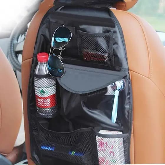 Bolsa De Armazenamento 38x58cm Para Encosto Banco De Carro Multifuncional Organizadora Bolso Térmico Universal Com Trava