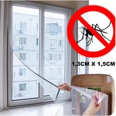 Tela Mosquiteiro Para Janela 1,3x1,5m Com Velcr Anti-inseto Mosquito Janela Autocolante Pernilongo