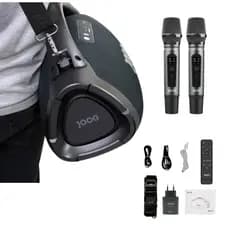 caixa de som Joog One Hifi J 200w Com 2 Mic s/fio Controle remoto