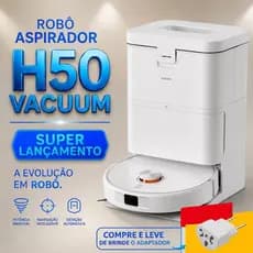 Robô de Limpeza Xiaomi Robot Vacuum H50 e H50 PRO Base de autoLimpeza versão global original lacrado
