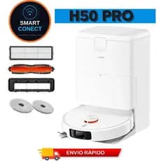 Robô Aspirador Vacuum H50 Pro Mop Giratório Lavagem automática Estação + Sucção de 15.000Pa.