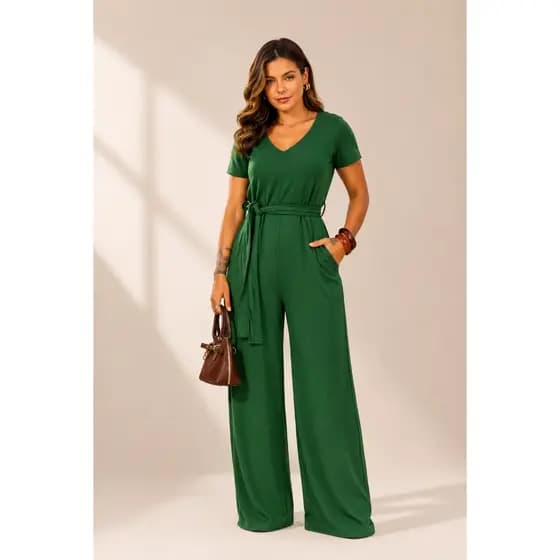 Macacão Feminino Molecotton Pantalona Elegante Roberta | Livny