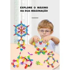 Blocos de montar, Brinquedo Educativo 100 Peças P/Crianças acima de 4 anos