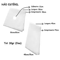 Kit Campos Não Estéreis Branco Tnt 30gr Sem Fenestra 45x75cm e Com Fenestra 50x50 20un