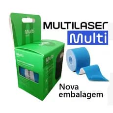 Fita Kinesio Tape 5cm x 5mt Bandagem Elástica Cor Azul Multilaser