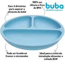 Pratinho Em Silicone Com Ventosas Cores Buba