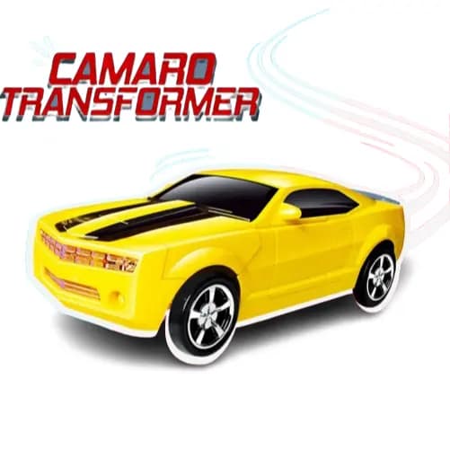 Robô Transformes Com Som, Luz E Movimento Bate e Volta Camaro