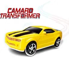 Robô Transformes Com Som, Luz E Movimento Bate e Volta Camaro