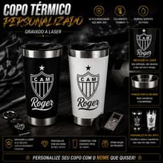 Copo personalisado a laser do GALO  Térmico 473ml