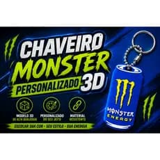 Chaveiro Monster Personalizado 3D | Resistente | Diversas Cores Disponíveis