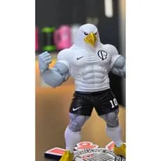 🦅 Mascote do Timão – Águia Musculosa 27cm | Decoração para Torcedores