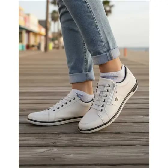 Sapatênis Casual Masculino Confort Anti Stress Calce Fácil Ortopedico com Ziper