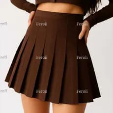 SAIA COLEGIAL, ANIME, PREGUEADA, COSPLAY MARROM ADULTO E INFANTIL
