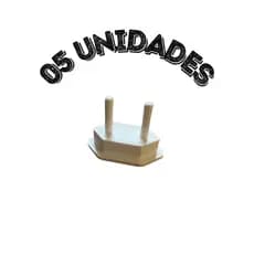 Tampa de Tomada Segurança Kit 5 - Protetor Infantil Anti-Choque Bebê Criança - Padrão ABNT Fácil Encaixe
