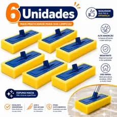 Kit 6 Unidades Passa Cera Encaixe Rosca – | Espuma Densa para Limpeza de Piso Envio 24h