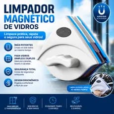 Limpador Magnético De Vidros Aquários Janelas Limpeza Vidro