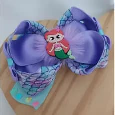 Laço Temático Infantil da Sereia Ariel/ Bico de pato ou Faixa